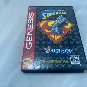 The Death and Return of Superman Case (SEGA Genesis) Authentic BOX ONLY